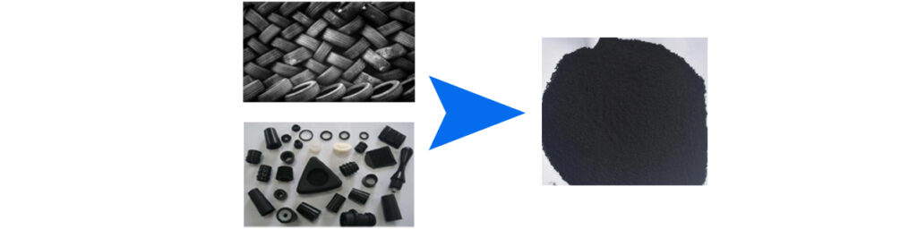 Этапы переработки шин в резиновый порошок