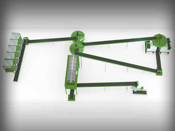 Линия по производству удобрений с автоматическим смешиванием