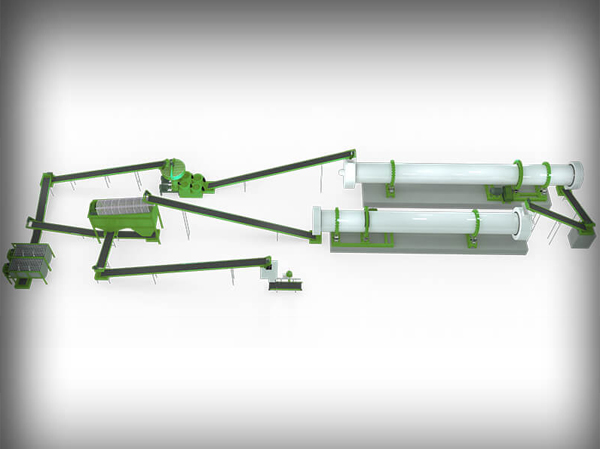 Автоматическая линия по производству органических удобрений из гранул