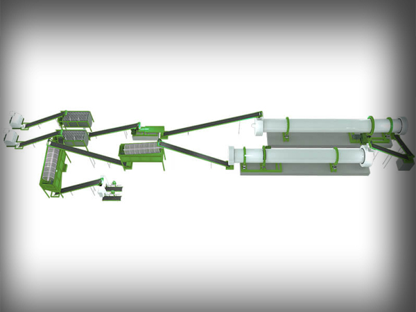 Автоматическая линия по производству удобрений из свиного навоза