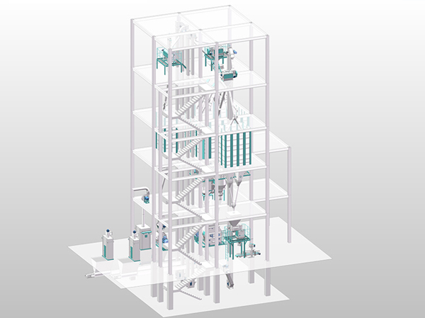 Полностью автоматическая линия производства премикс-кормов